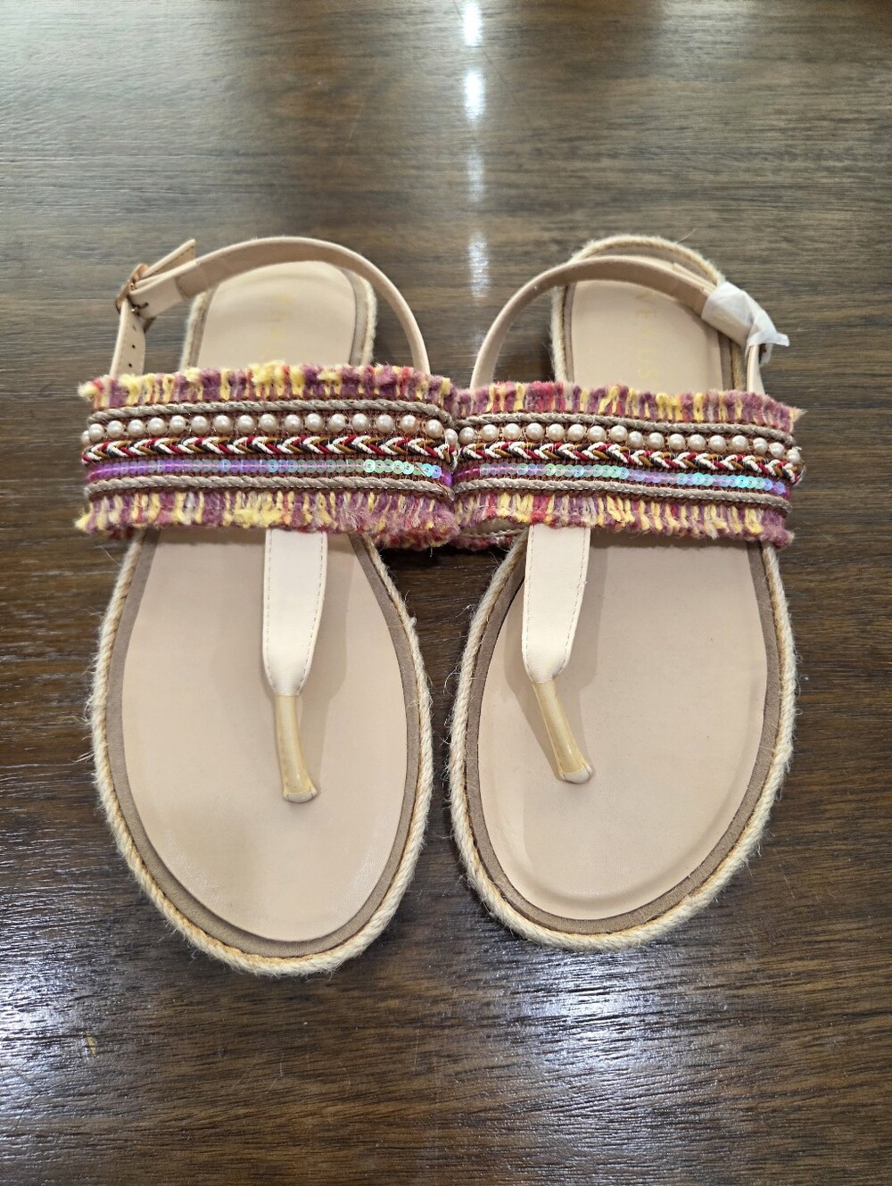 Multicolor Boho Thong Sandals - Women